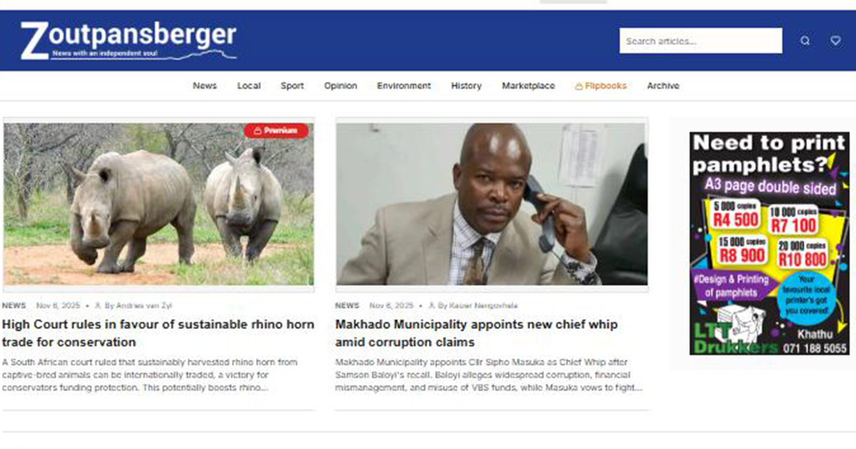 Zoutpansberger se nuwe webtuiste is meer as net nuwe baadjie