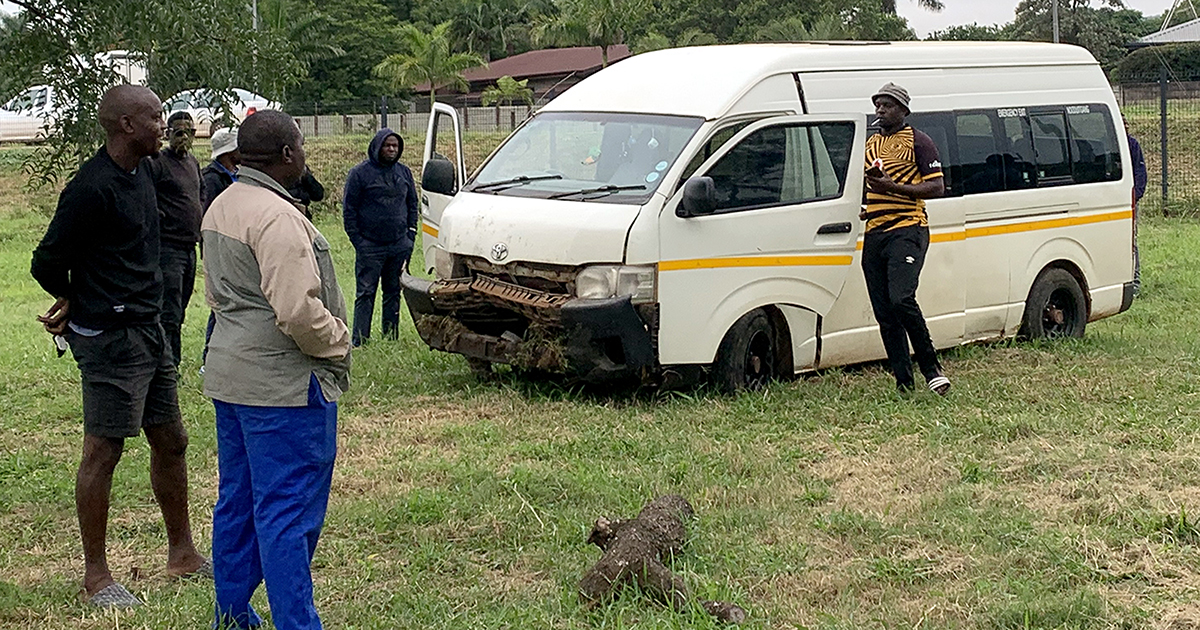 Six pupils injured as taxi jumps kerb and crashes through fence