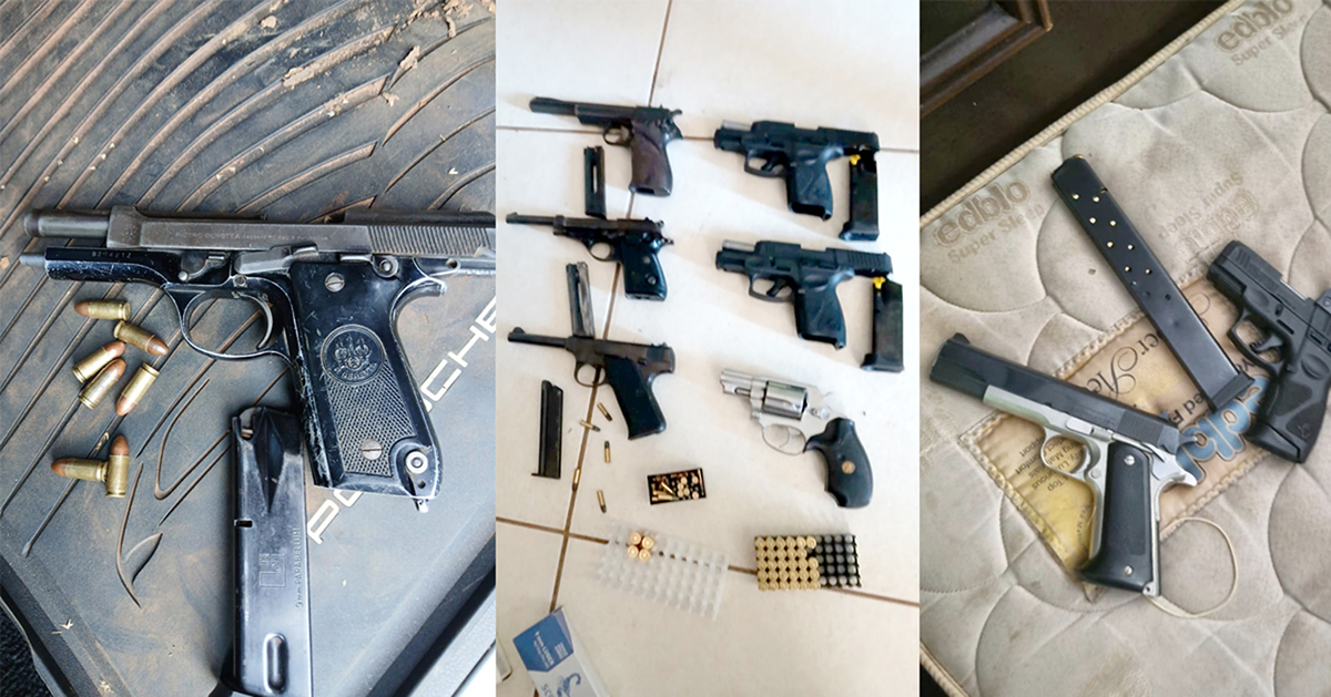 Nine firearms seized after arrest of man and female companion