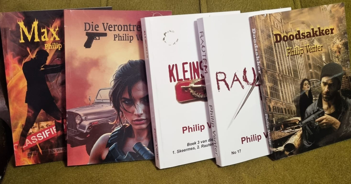 Nog drie boeke verskyn uit skrywer Philip Venter se pen