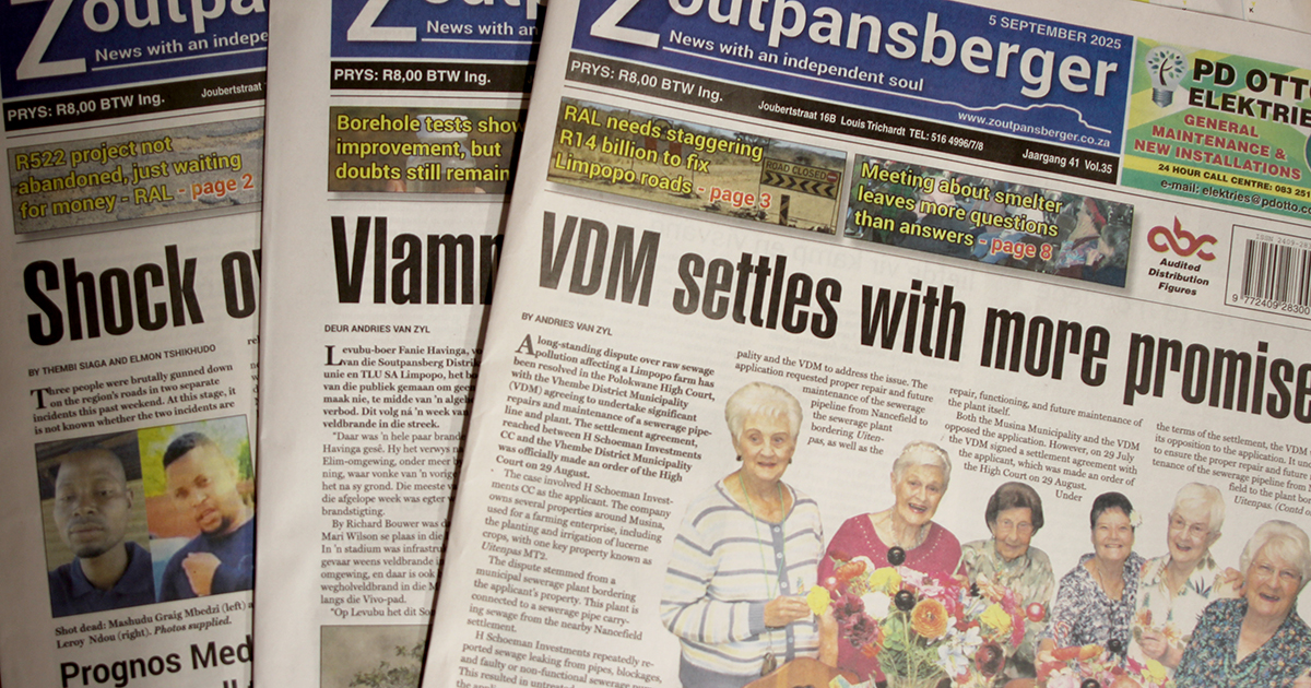 Ope brief aan Zoutpansberger lesers