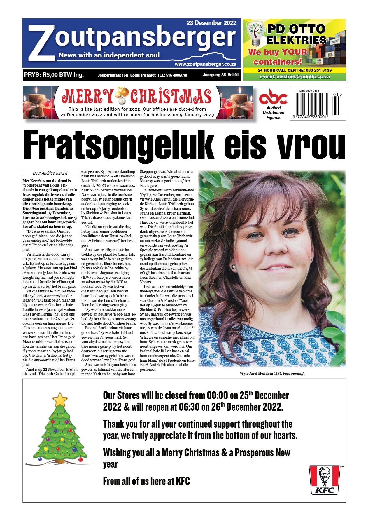 Zoutpansberger 23 Dec 2022