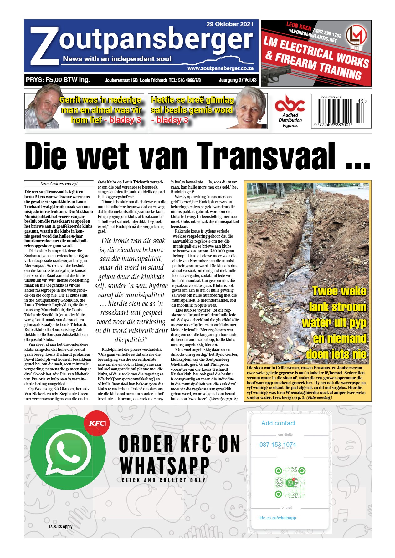 Zoutpansberger 29 Oct 2021