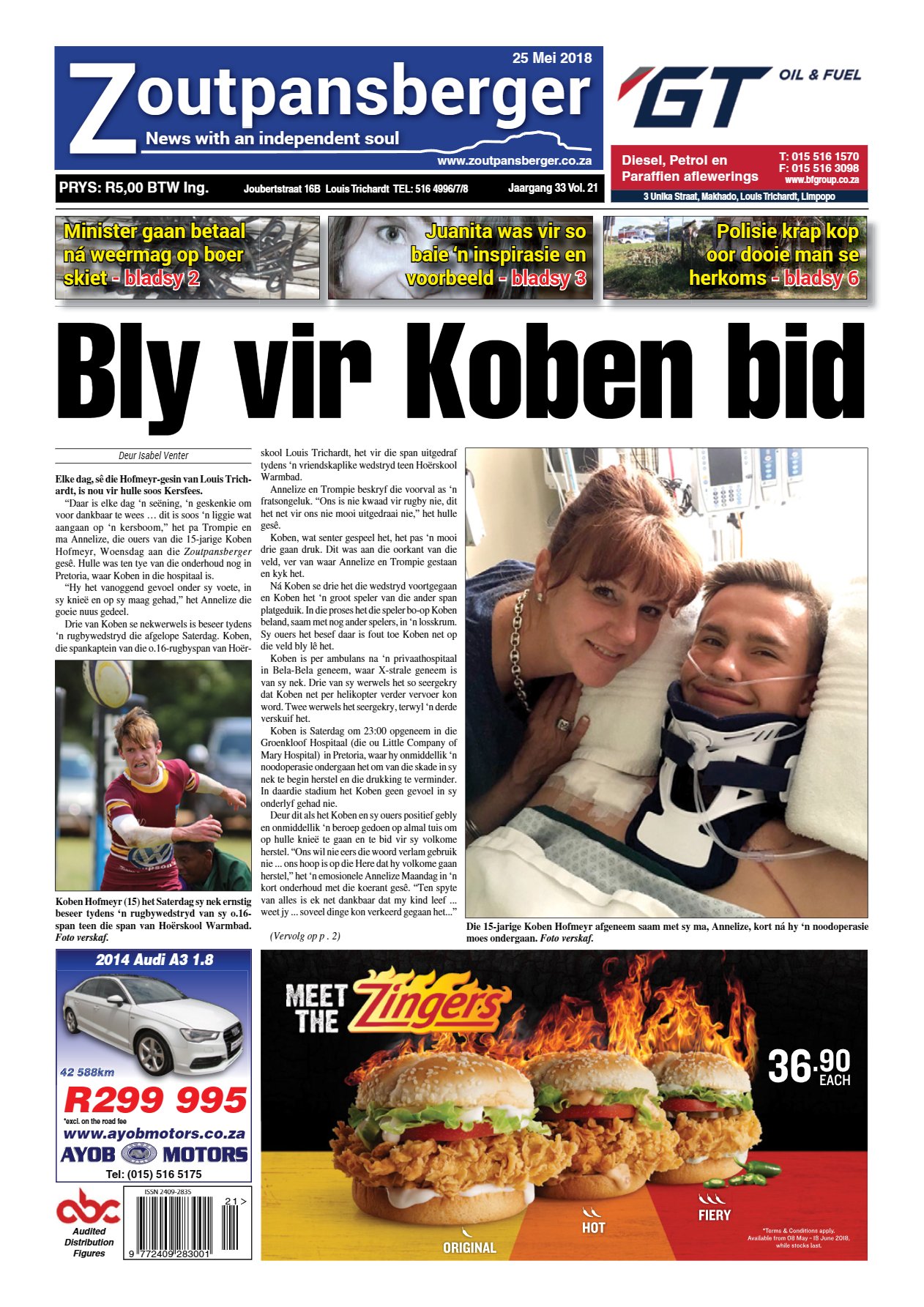 Zoutpansberger 25 May 2018