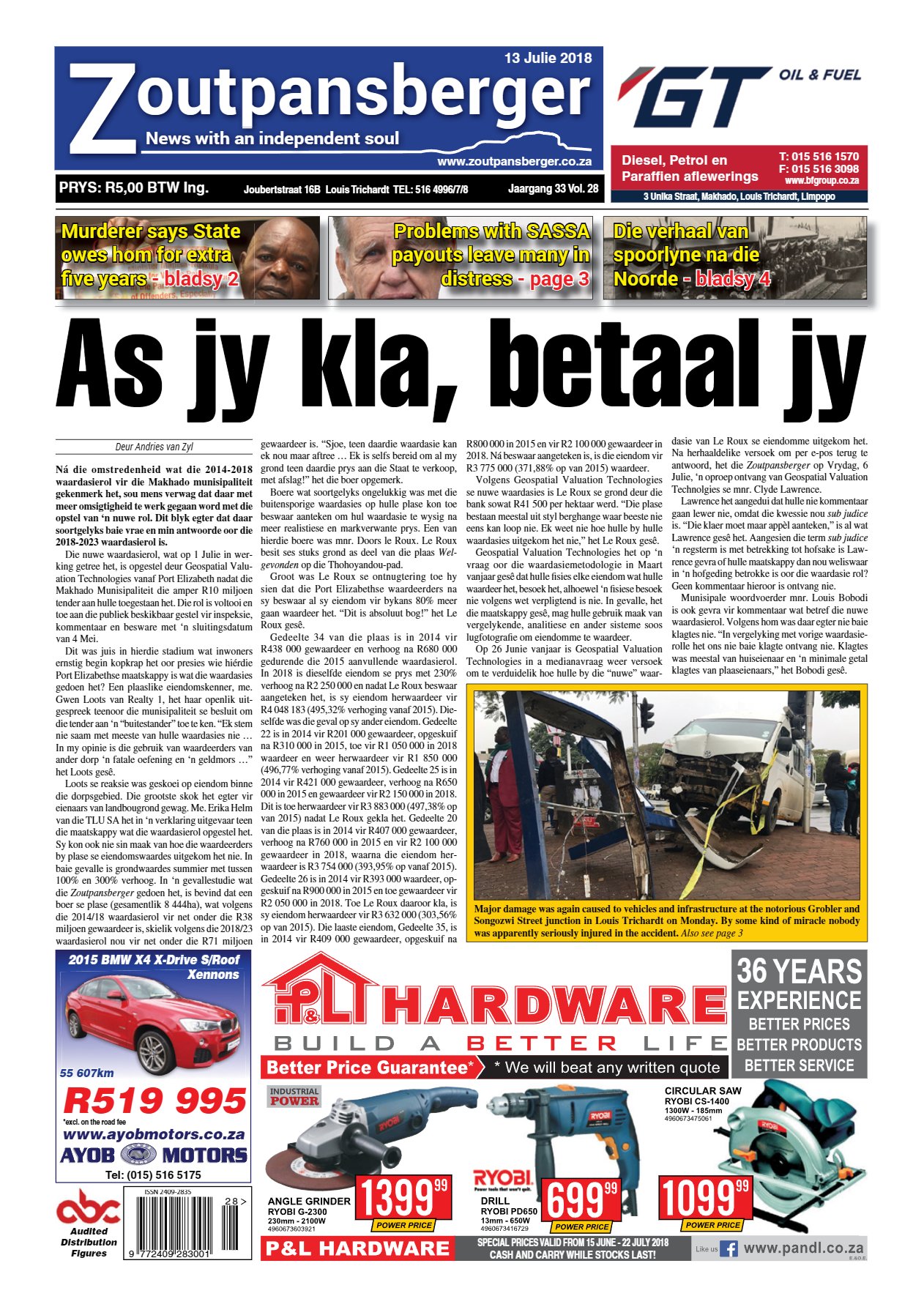 Zoutpansberger 13 July 2018