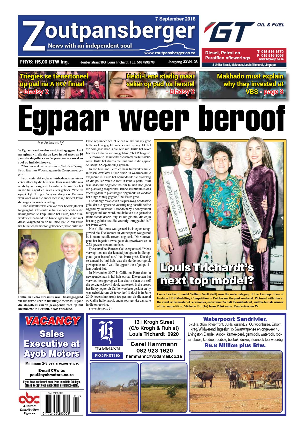 Zoutpansberger 7 Sept 2018