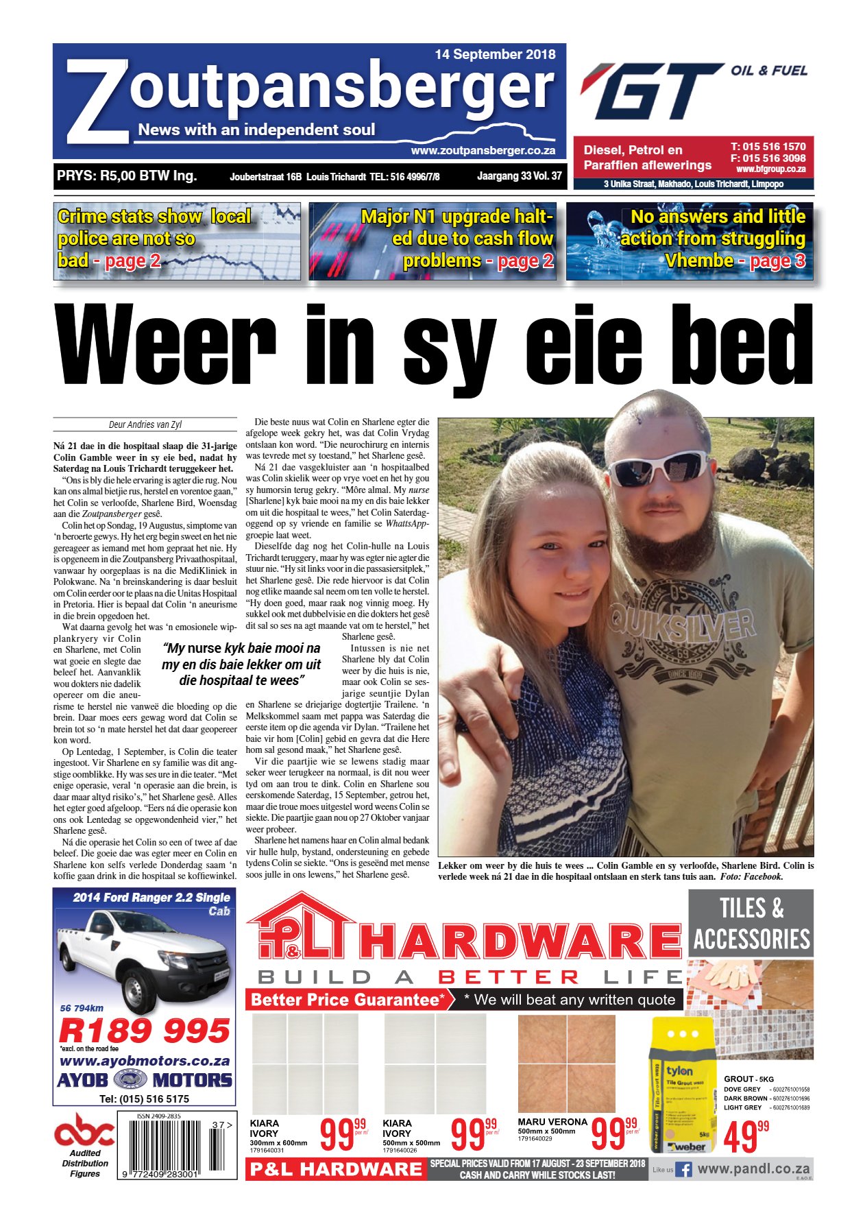 Zoutpansberger 14 Sept 2018