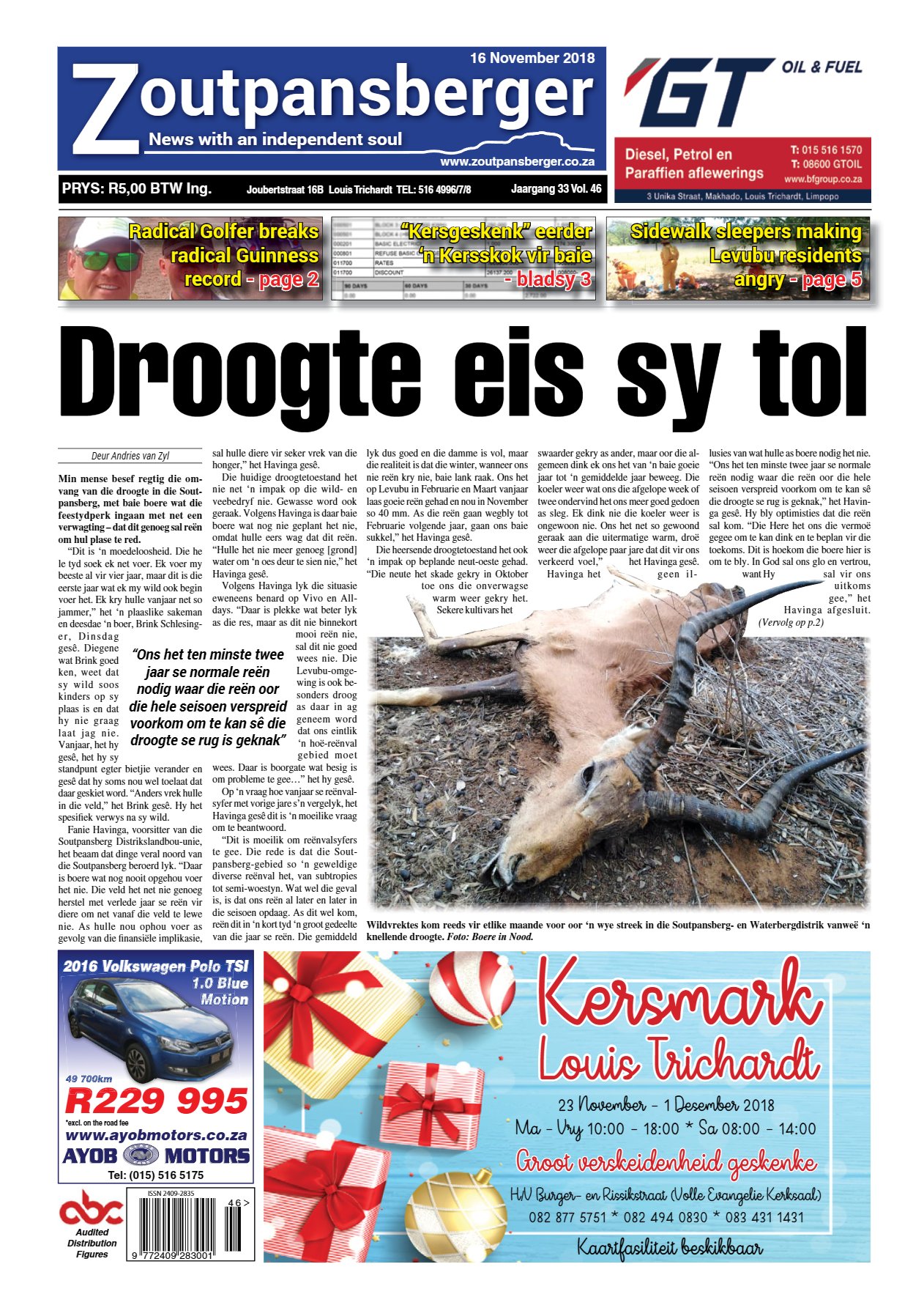 Zoutpansberger 16 Nov 2018