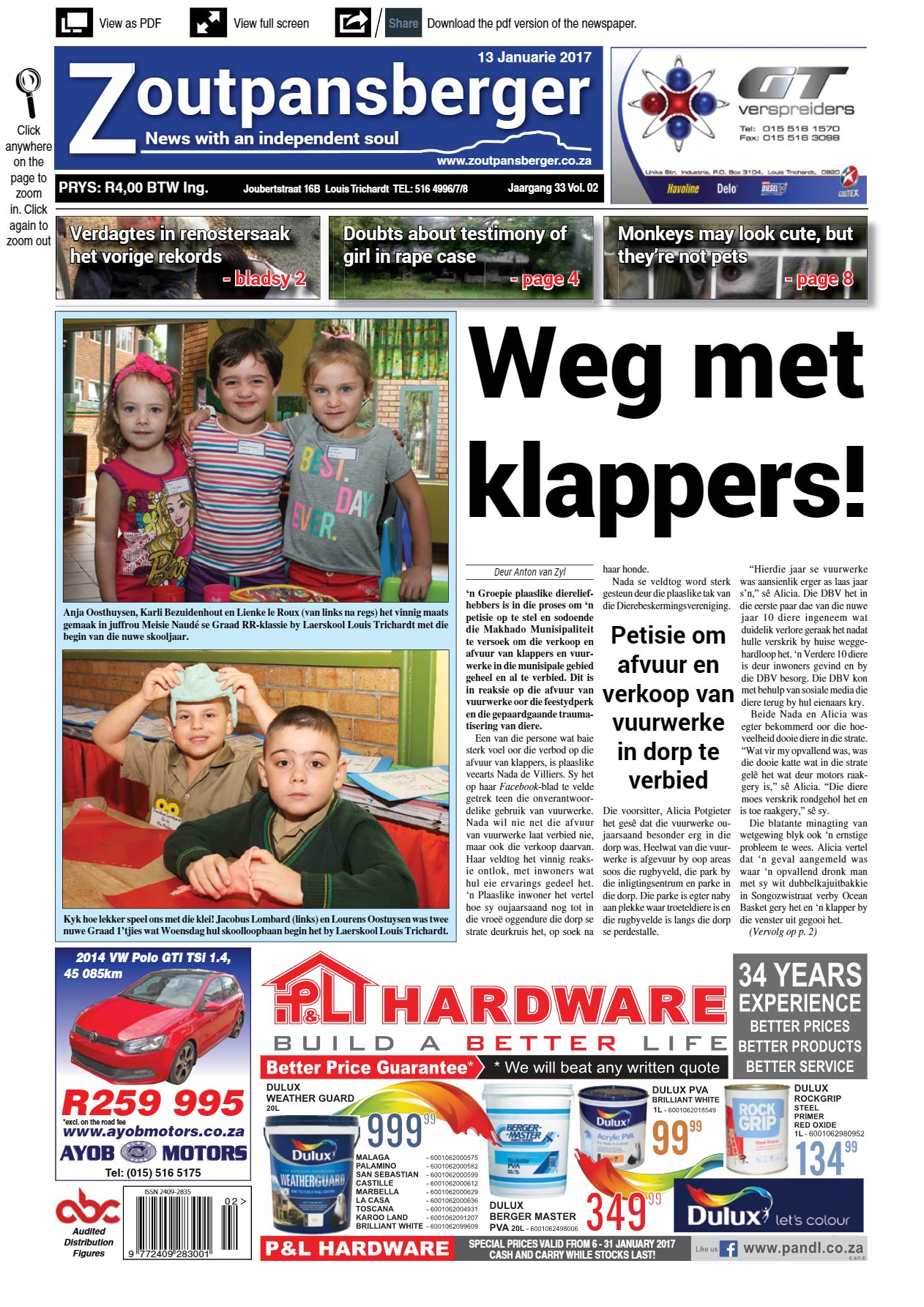 Zoutpansberger 13 Jan 2017