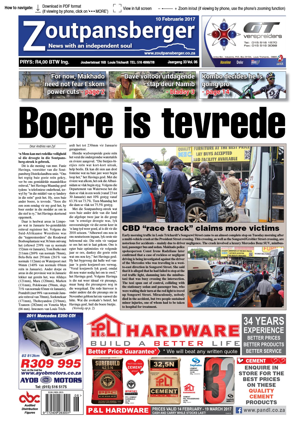 Zoutpansberger 10 Feb 2017