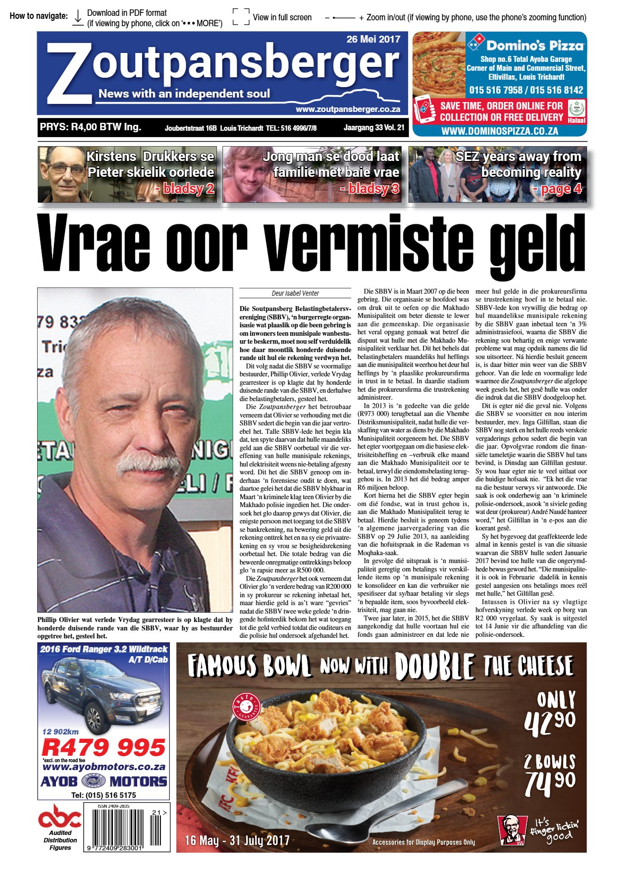 Zoutpansberger 26 May 2017