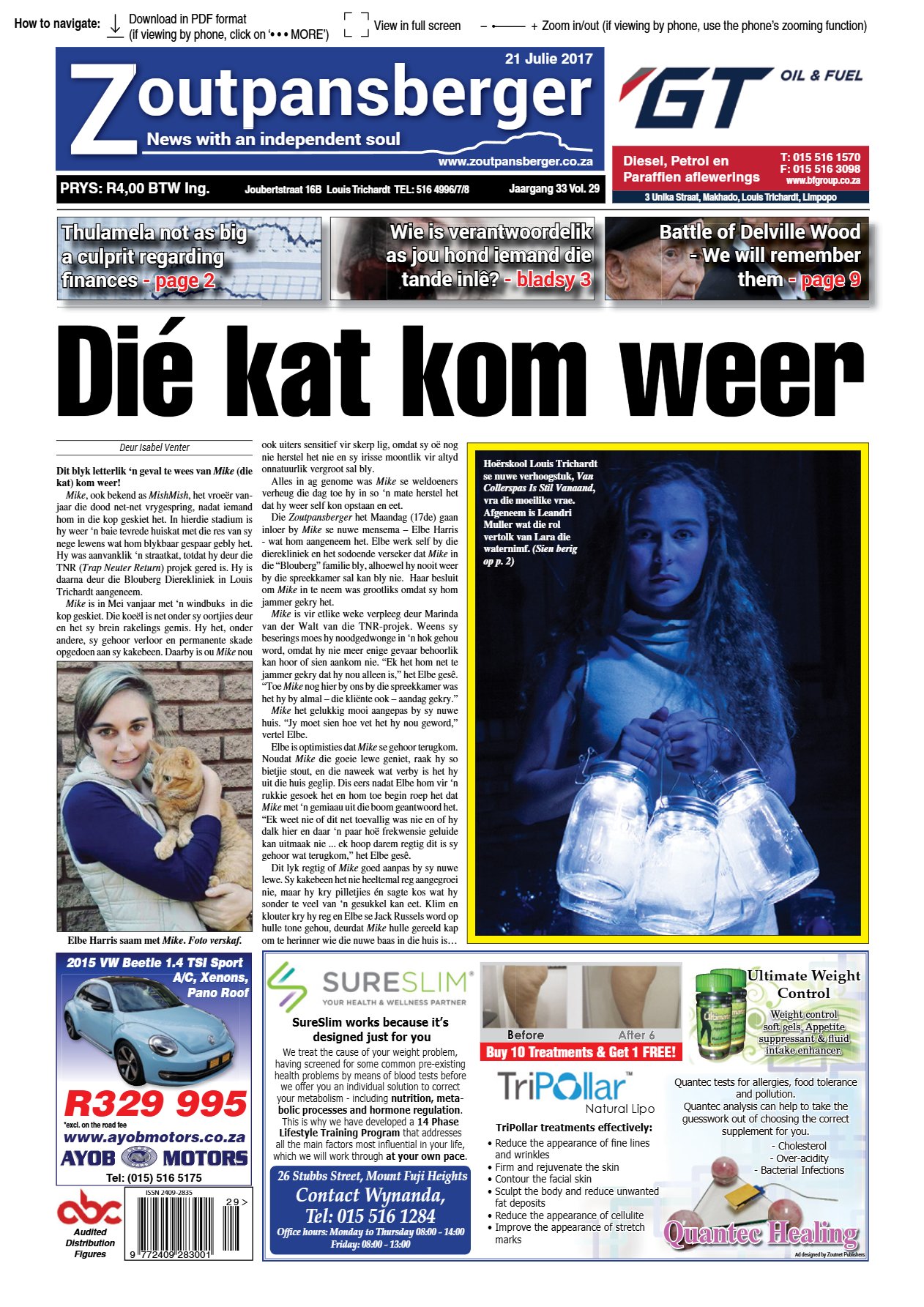 Zoutpansberger 21 July 2017