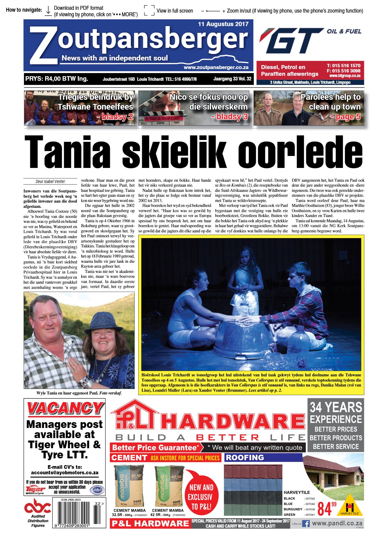 Zoutpansberger 11 Aug 2017
