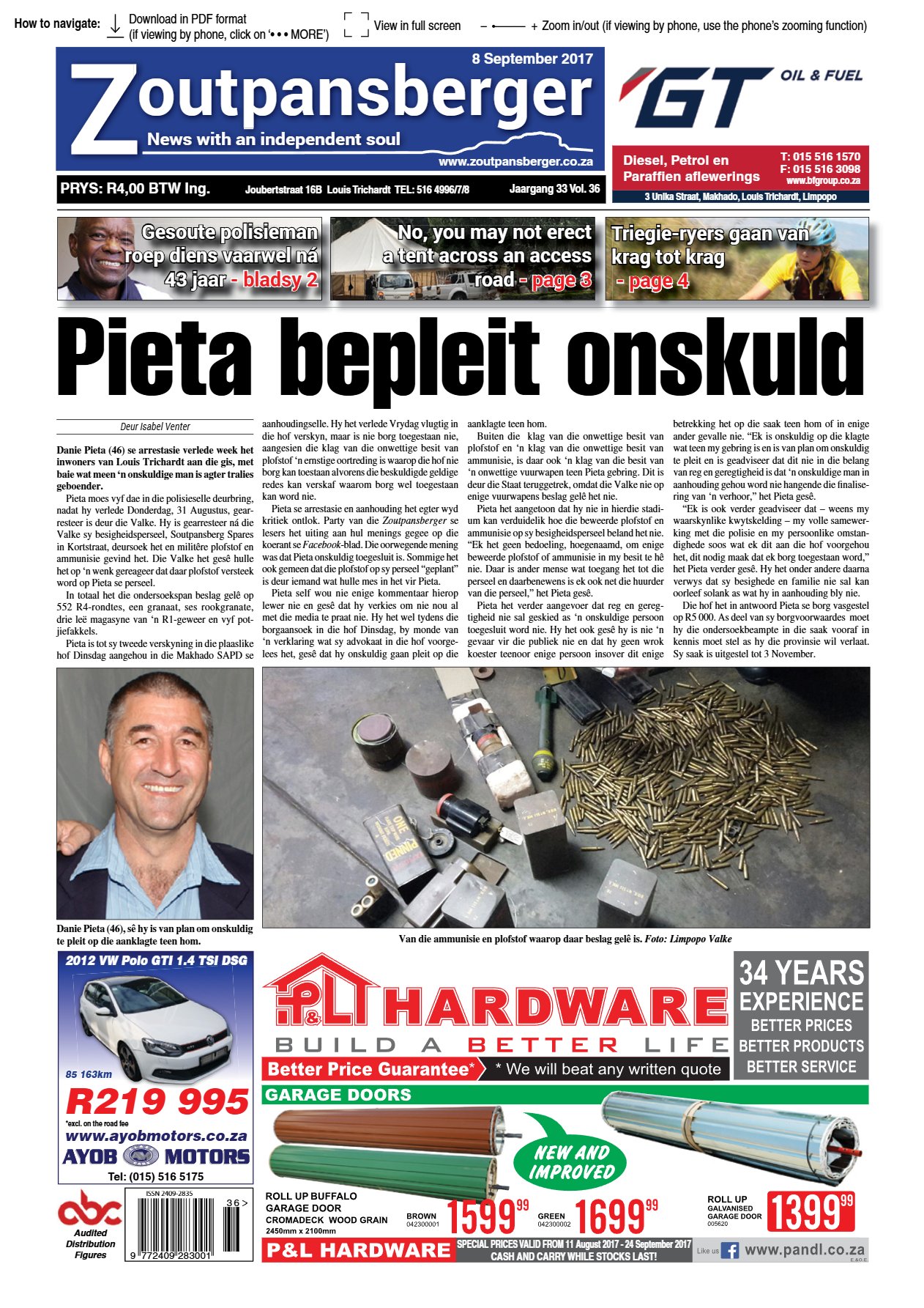 Zoutpansberger 8 Sept 2017
