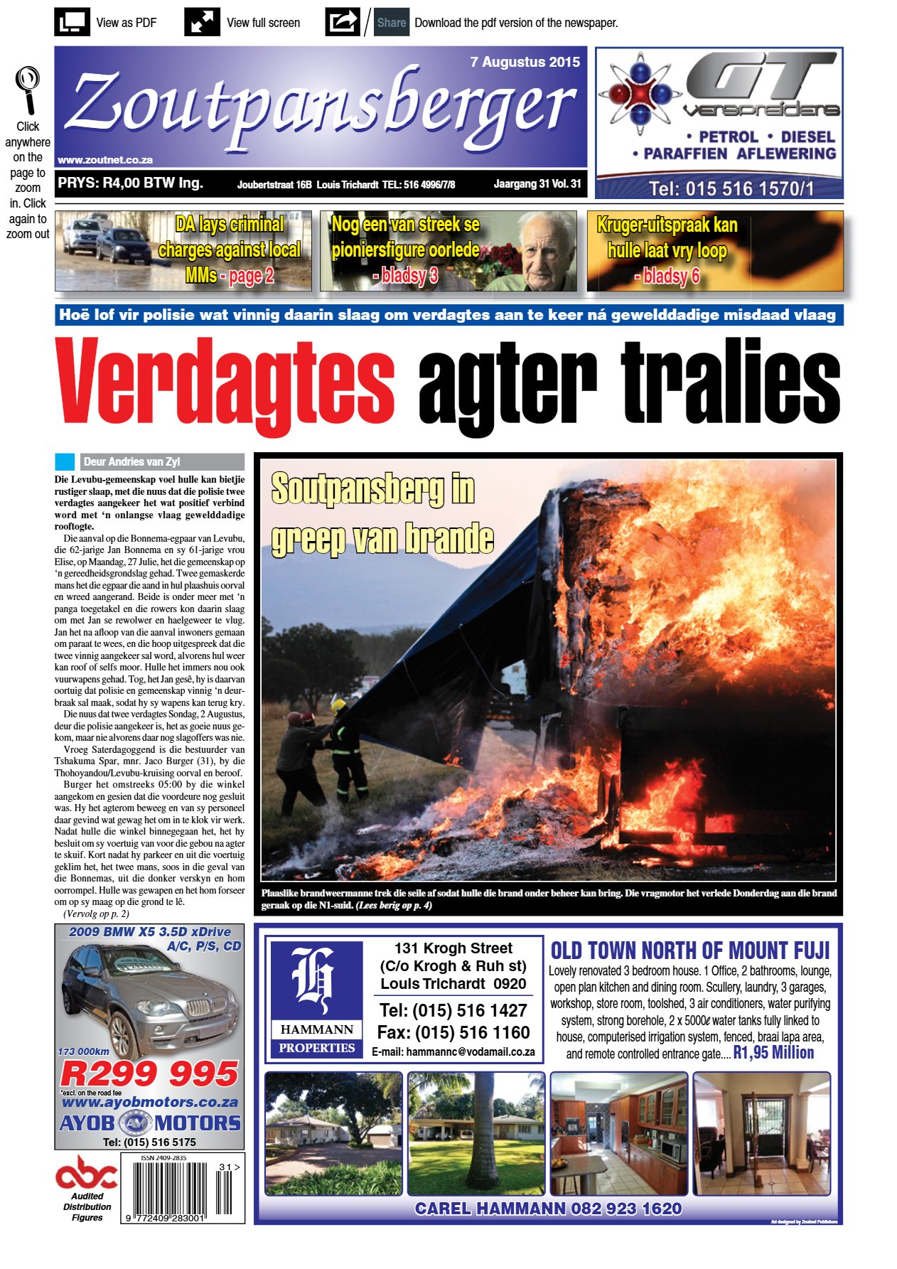 Zoutpansberger 7 Aug 2015