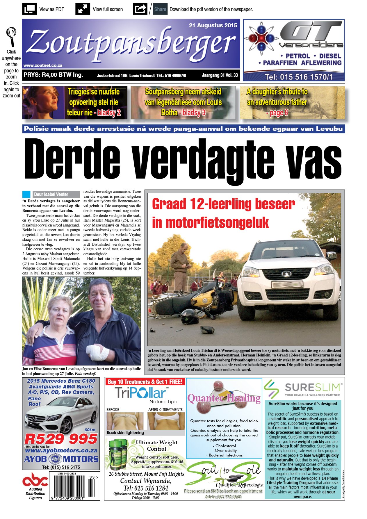 Zoutpansberger 21 Aug 2015