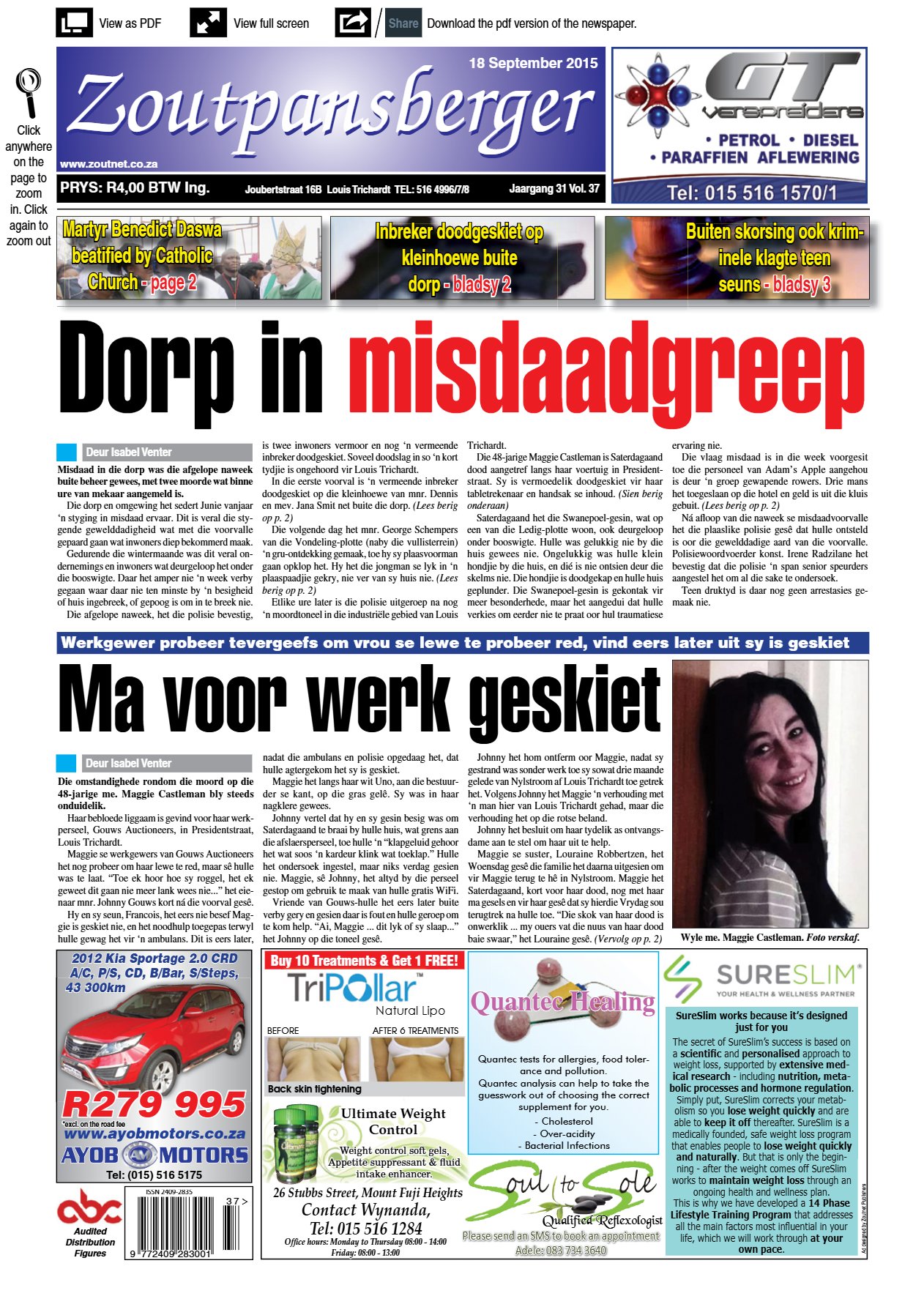Zoutpansberger 18 Sept 2015