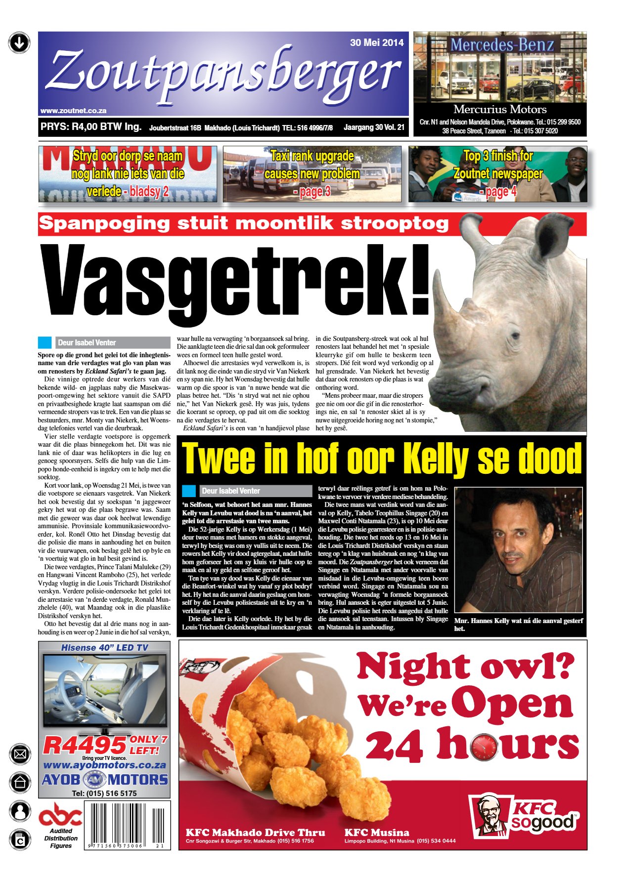 Zoutpansberger 30 May 2014