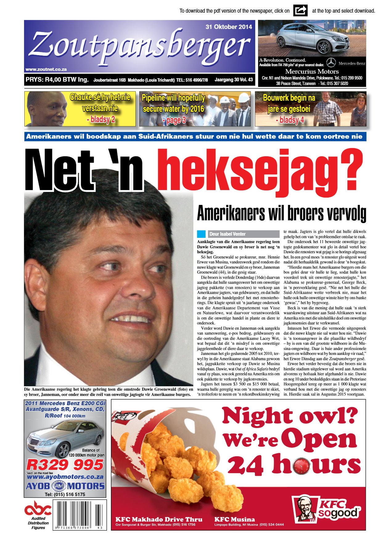 Zoutpansberger 31 Oct 2014