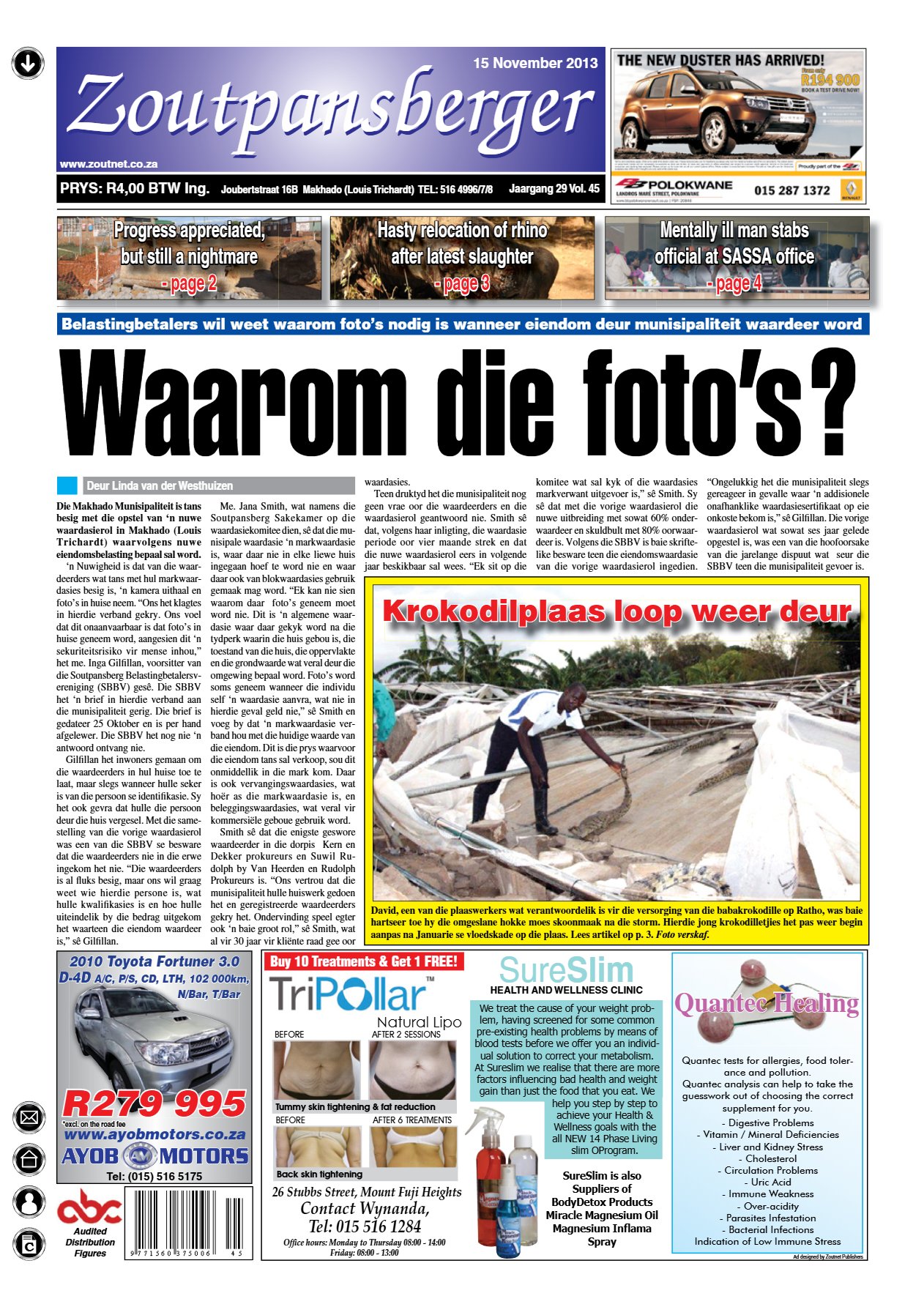 Zoutpansberger 15 Nov 2013
