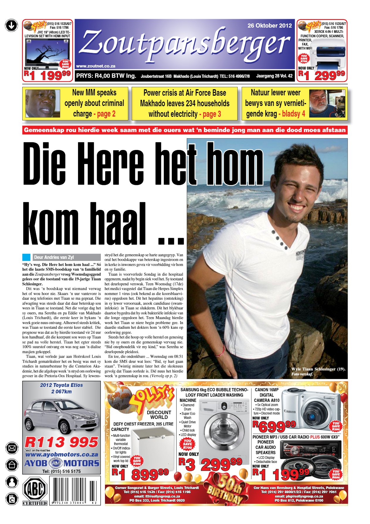 Zoutpansberger 26 Oct 2012