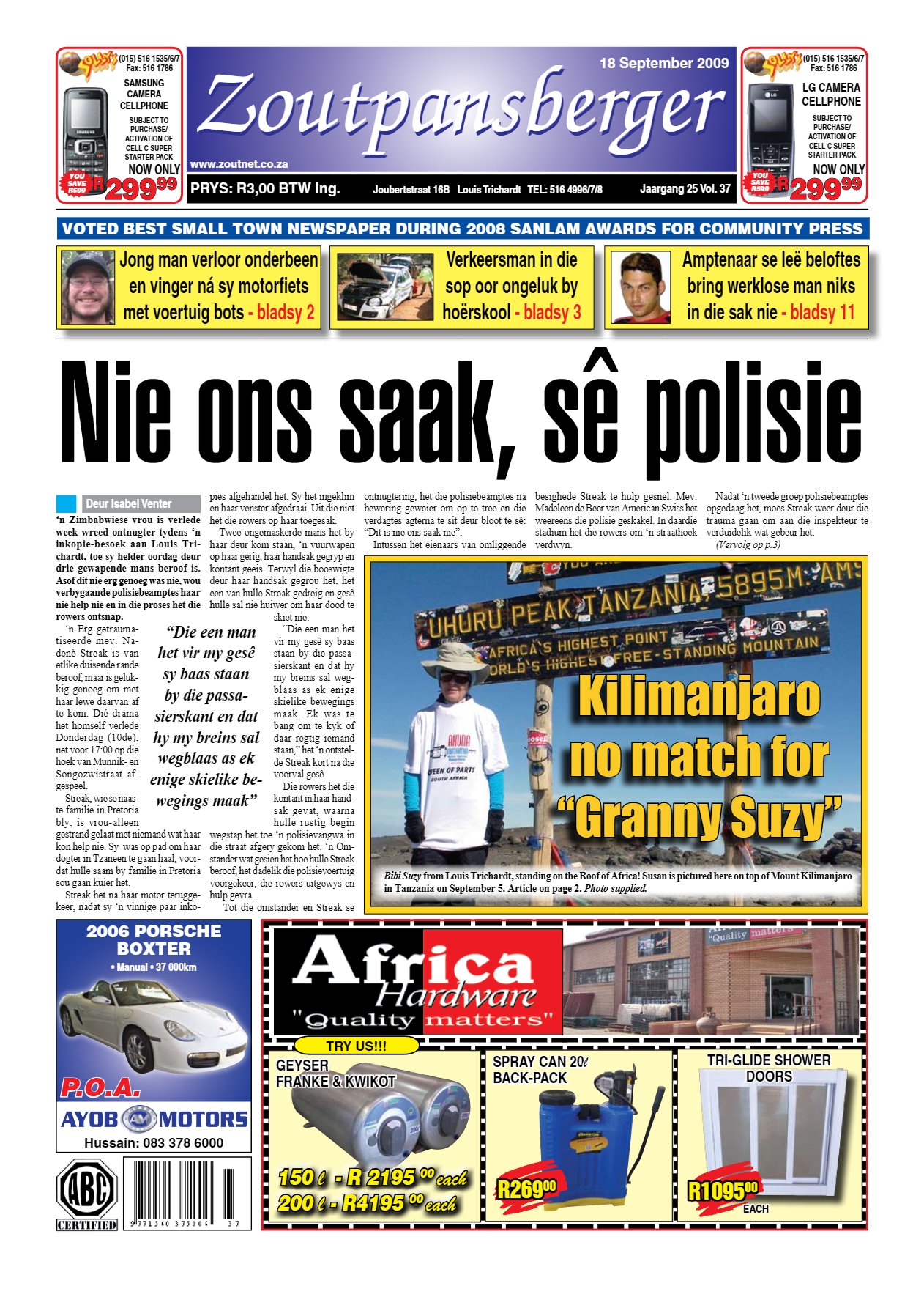 Zoutpansberger 18 Sept 2009