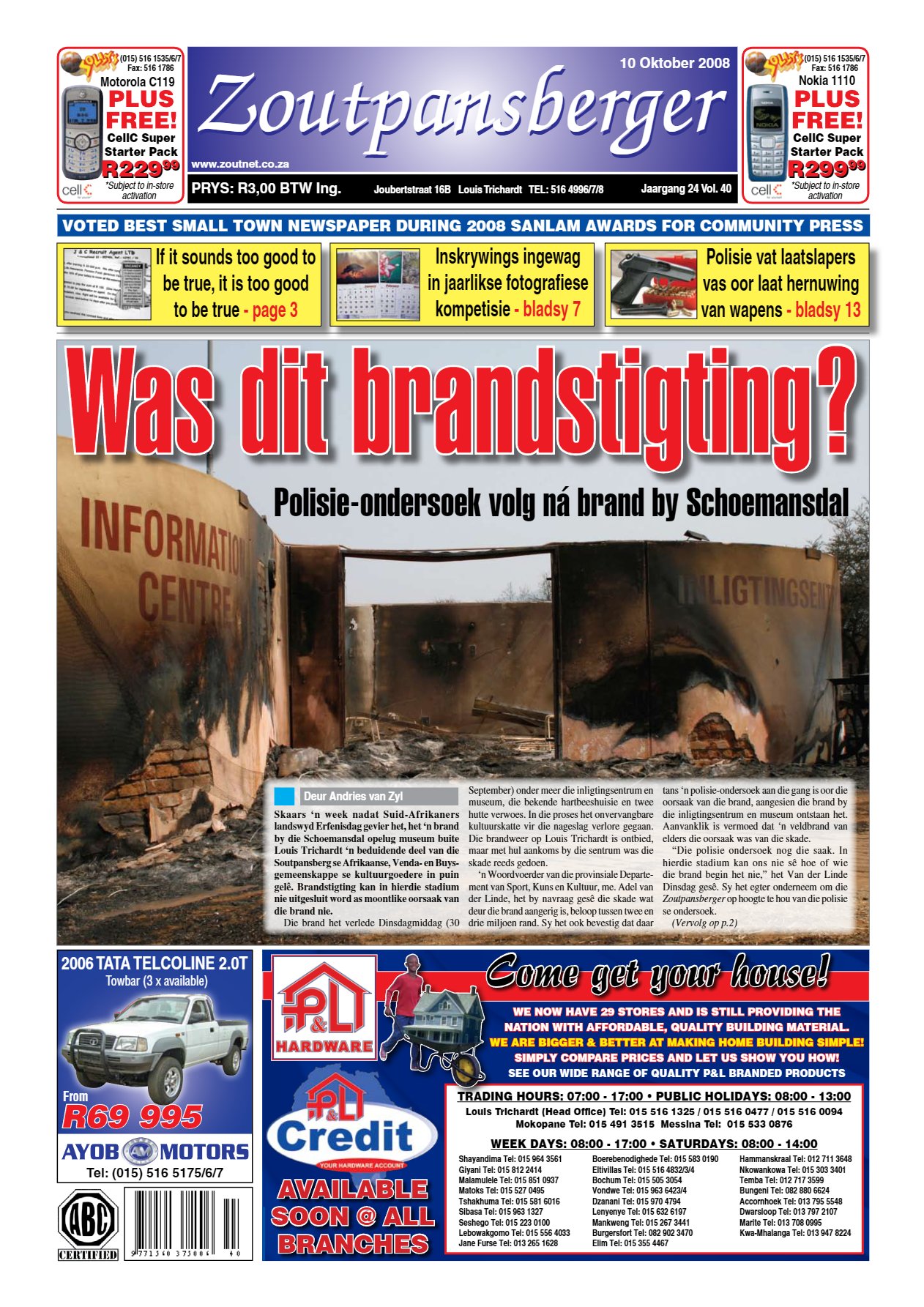 Zoutpansberger 10 Oct 2008