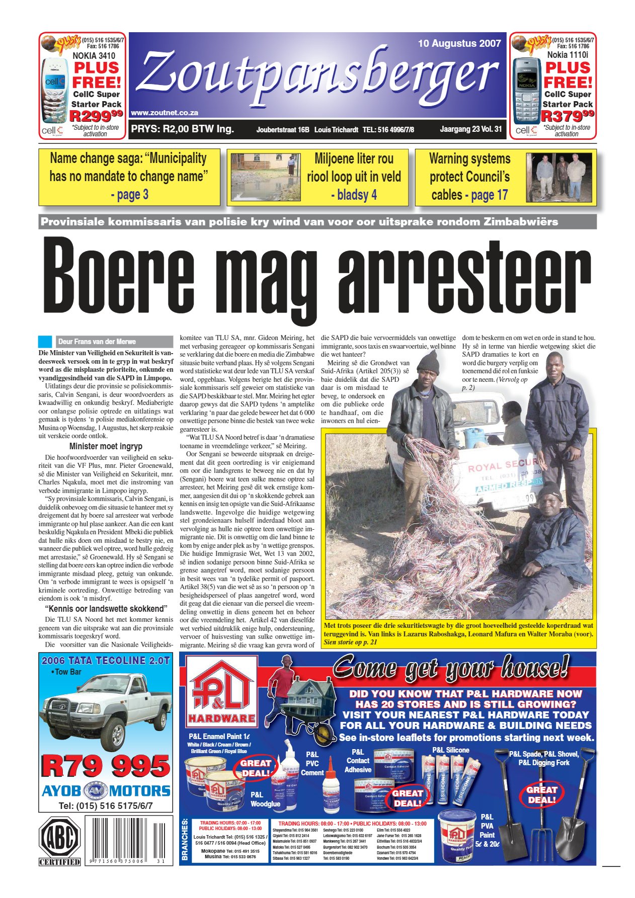 Zoutpansberger 10 Aug 2007
